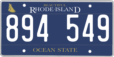RI license plate 894549