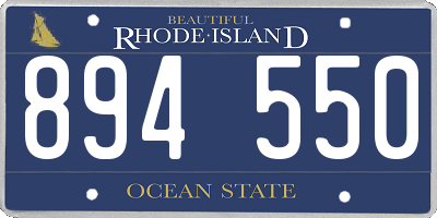 RI license plate 894550