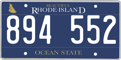 RI license plate 894552