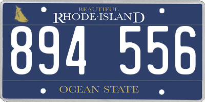 RI license plate 894556