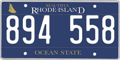 RI license plate 894558