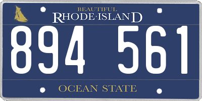 RI license plate 894561