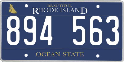 RI license plate 894563