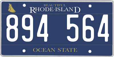 RI license plate 894564