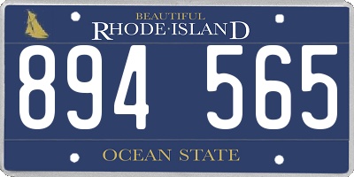 RI license plate 894565