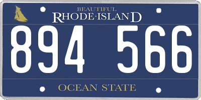 RI license plate 894566