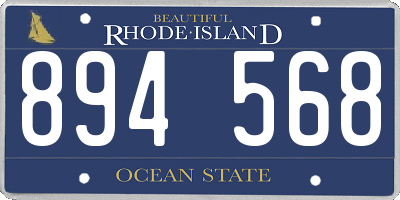 RI license plate 894568