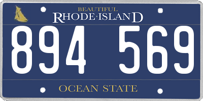 RI license plate 894569