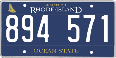 RI license plate 894571