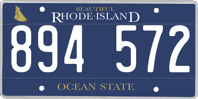 RI license plate 894572