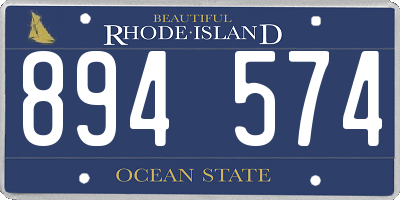 RI license plate 894574