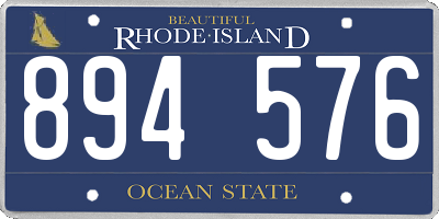 RI license plate 894576