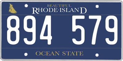 RI license plate 894579