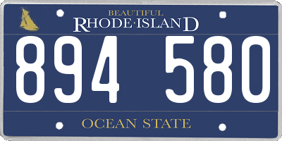 RI license plate 894580