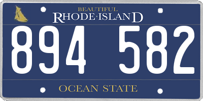 RI license plate 894582