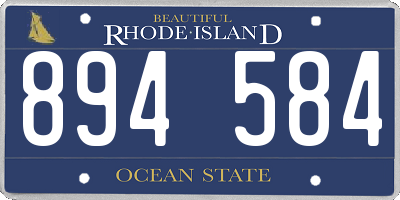 RI license plate 894584