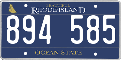 RI license plate 894585