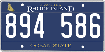 RI license plate 894586