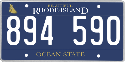 RI license plate 894590