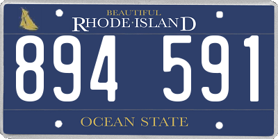 RI license plate 894591