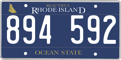 RI license plate 894592