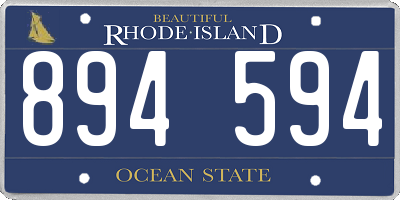 RI license plate 894594
