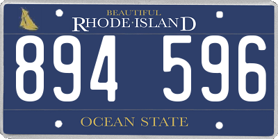 RI license plate 894596