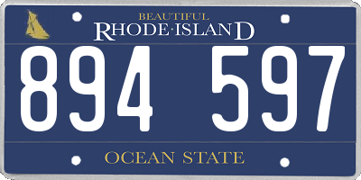 RI license plate 894597