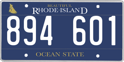 RI license plate 894601