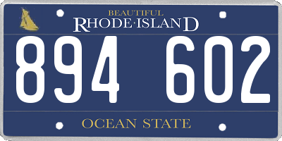 RI license plate 894602