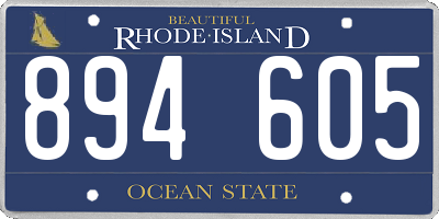 RI license plate 894605