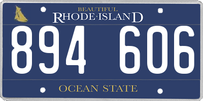 RI license plate 894606