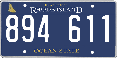 RI license plate 894611