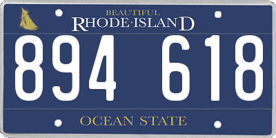 RI license plate 894618