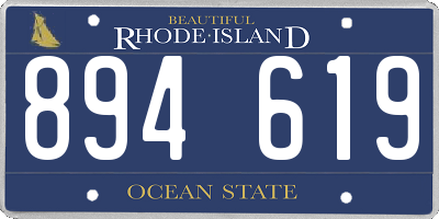 RI license plate 894619