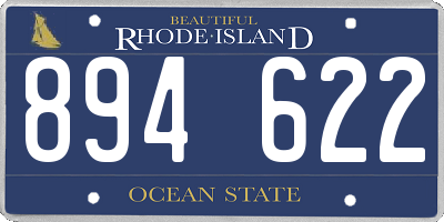 RI license plate 894622