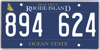 RI license plate 894624