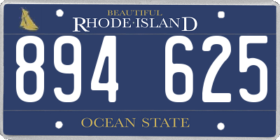 RI license plate 894625