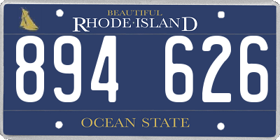RI license plate 894626
