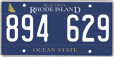 RI license plate 894629