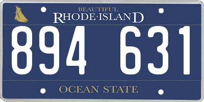 RI license plate 894631