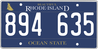 RI license plate 894635