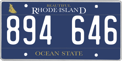 RI license plate 894646