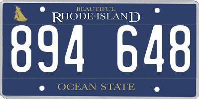 RI license plate 894648