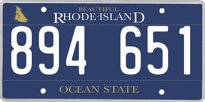 RI license plate 894651