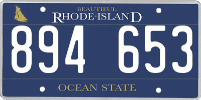 RI license plate 894653