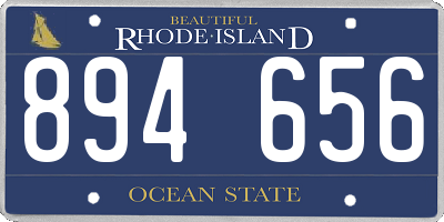 RI license plate 894656