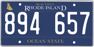 RI license plate 894657