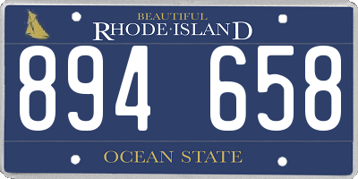 RI license plate 894658