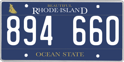 RI license plate 894660